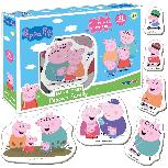 Magnetinis žaislas Lean Toys Peppa Pig Family LT12942, įvairių spalvų, 21 vnt.