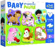 Dėlionė Trefl Baby Progressive Puzzle Farm 44000, įvairių spalvų, 22 vnt.