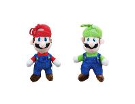 Pliušinis žaislas HappyJoe Super Mario & Luigi RB92795134, raudonas/žalias, 18 cm