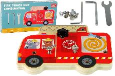 Lavinimo žaislas Lean Fire Truck Nut Combination 13246, 3 cm, įvairių spalvų