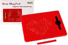 Magnetinis žaislas Lean Toys Mini MagPad 14760, raudona, 380 vnt.