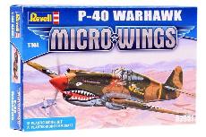 Konstruktorius lėktuvas Revell Micro Wings Curtiss P-40 Warhawk RV0019, plastikas