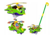 Stumiamas žaislas Lean Toys Plane 15370, 50 cm, žalia