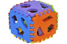 Lavinimo žaislas Wader Cube Sorter 42250, įvairių spalvų, 24 vnt.