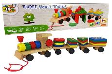 Lavinimo žaislas Three Small Trains 1068, įvairių spalvų
