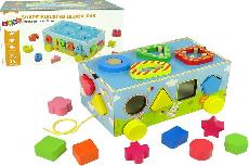 Lavinimo žaislas Lean Toys Shape Building Block Car 10152, 10 cm, įvairių spalvų