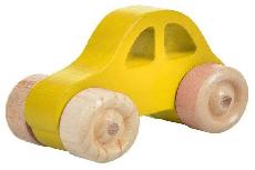 Stumiamas žaislas Wood&Joy Mini Car 109TRS1127, 5 cm, geltona