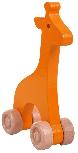 Stumiamas žaislas Wood&Joy Mini Animals Giraffe 109TRS1132, 15 cm, oranžinė
