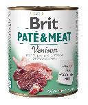 Šlapias šunų maistas Brit Care Paté & Meat DLZRITKMP0054, elnių mėsa, 0.8 kg