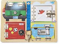 Lavinimo žaislas Melissa & Doug Lock & Latch Board 9540, 1.9 cm, įvairių spalvų