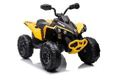 Vaikiškas elektrinis keturratis Lean Toys Quad CAN-AM Renegate, geltona