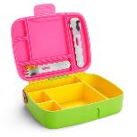 Dėžutė maistui Munchkin Lunch Box Bento, 18 mėn., plastikas, geltona/žalia/rožinė