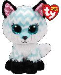 Pliušinis žaislas Meteor Beanie Boos Atlas Aqua Fox, mėlynas/baltas/juodas, 24 cm