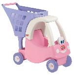 Parduotuvės žaislai, prekių vežimėlis Little Tikes Cozy Shopping Cart 620195, rožinė/violetinė