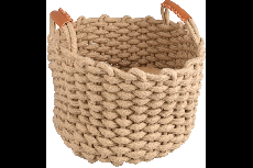 Gyvūno guolis Flamingo Enya Basket, smėlio, 34 cm x 30 cm