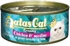 Šlapias kačių maistas Aatas Cat Creamy, vištiena/sardinės, 0.08 kg