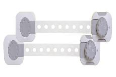 Universali apsauga Dreambaby Twist N Lock Multi-Purpose Latch, plastikas, balta/pilka, 2 vnt.