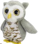 Pliušinis žaislas Wild Planet Owl 50414, pilkas, 15 cm