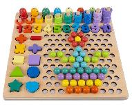 Rūšiavimo žaidimas Wooden Puzzle Beads DU17252, 7.5 cm, įvairių spalvų