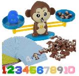 Mokomosios svarstyklės Kruzzel Monkey Balance Scale, 16 cm, įvairių spalvų