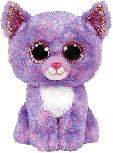 Pliušinis žaislas TY Beanie Boo Cat Cassidy, violetinis, 15 cm