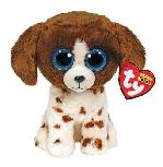 Pliušinis žaislas TY Boo Muddles Dog, rudas/baltas, 15 cm