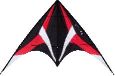 Aitvaras Dragon Fly Stunt Kite Maestro 165, 165 cm x 80 cm, balta/juoda/raudona