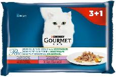 Šlapias kačių maistas Purina Gourmet Perle, žuvis/žvėriena, 0.085 kg