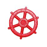 Vairas 4IQ Pirate Ship Steering Wheel, 41 cm x 41 cm, raudona