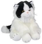 Pliušinis žaislas Smily Play Cat Black & White, baltas/juodas, 24 cm