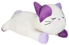 Pliušinis žaislas Fancy Cat, baltas/violetinis, 22 cm