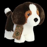 Pliušinis žaislas Aurora Eco Nation Beagle, rudas/baltas, 17 cm