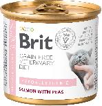 Šlapias kačių maistas Brit Veterinary Diet Hypoallergenic Salmon with Pea, lašiša, 0.2 kg