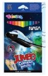 Spalvotieji pieštukai Colorino Jumbo Nasa, 12 vnt.