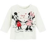 Marškinėliai ilgomis rankovėmis, klasikinis, mergaitėms Cool Club Minnie Mouse LCG2800417, kreminė, 62 cm