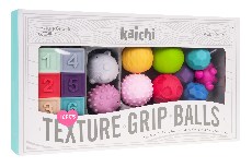 Sensorinis kamuoliukas Kaichi Texture Grip Balls, įvairių spalvų, 14 vnt.