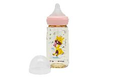 Kūdikių buteliukas Marcus & Marcus PPSU Transition Feeding Bottle Lola, 300 ml, 3 mėn., oranžinė/rožinė