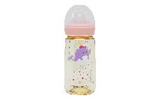 Vaikiška gertuvė Marcus & Marcus PPSU Transition Feeding Bottle Willo, 300 ml, 3 mėn., rožinė/violetinė