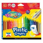 Kreidelės Colorino Plastic Crayons, įvairių spalvų, 24 vnt.