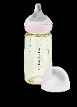 Kūdikių buteliukas Marcus & Marcus PPSU Transition Feeding Bottle, 300 ml, 0 mėn., rožinė