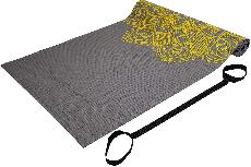 Kilimėlis fitnesui ir jogai Tunturi PVC Yogamat 14TUSYO034, geltona/pilka, 182 cm x 61 cm x 0.4 cm