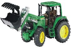 Žaislinis traktorius Bruder John Deere 6920 With Frontloader 980261, žalia