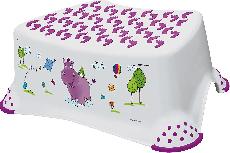 Pakyla - laiptelis Keeeper Baby Step Stool Hippo, baltas, 14 cm x 40.5 cm x 28.5 cm