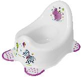 Naktipuodis Keeeper Baby Steady Potty Hippo, baltas/violetinis, 27 cm x 38 cm x 23.5 cm