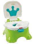 Naktipuodis Fisher Price Royal Stepstool Potty DLT00, mėlynas/baltas/žalias, 20.5 cm x 34.5 cm x 33.5 cm