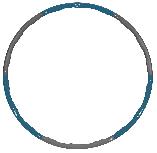 Masažinis lankas Avento Hula Hoop, 100 cm, 1.5 kg, mėlyna/pilka