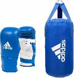 Bokso maišas Adidas Boxing Set, mėlyna/balta