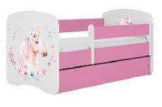 Vaikiška lova viengulė Kocot Kids Babydreams Horse, rožinė, 164 x 90 cm, su patalynės dėže