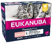 Šlapias kačių maistas Eukanuba Senior Premium Pate, vištiena, 0.085 kg, 12 vnt.