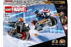 Konstruktorius LEGO® Marvel Juodosios našlės ir Kapitono Amerikos moto 76260, 130 vnt.